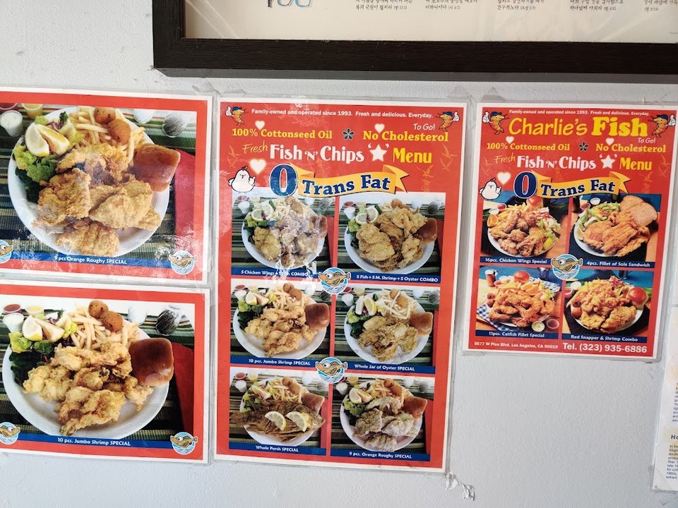 Drinks and small plates listed on a menu.